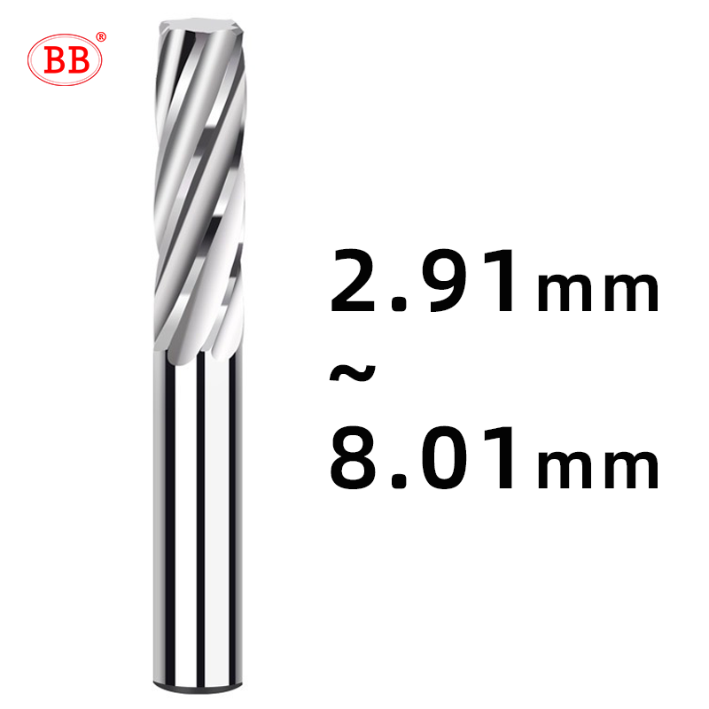 BB Carbide Reamer (2.91~8.01mm)Spiral Flute-BF2045