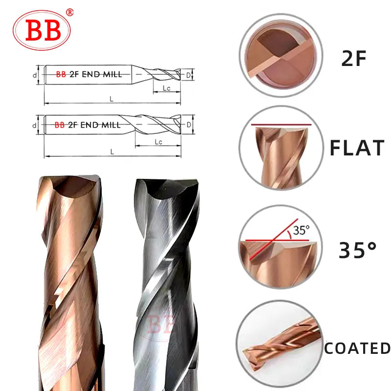 Fraise en carbure de tungstène BB 2F-BK2045 BB2055