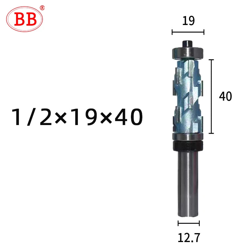 BB Router Bit Bearing Straight Flush Trimming Tool Woodworking 1/2 1/4