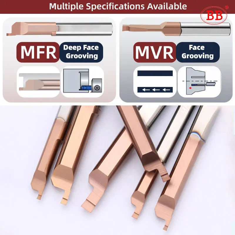 BB Small Bore Cutter Mini Turning Grooving Tool NC CNC Lath MVR MFR MFL Solid Carbide