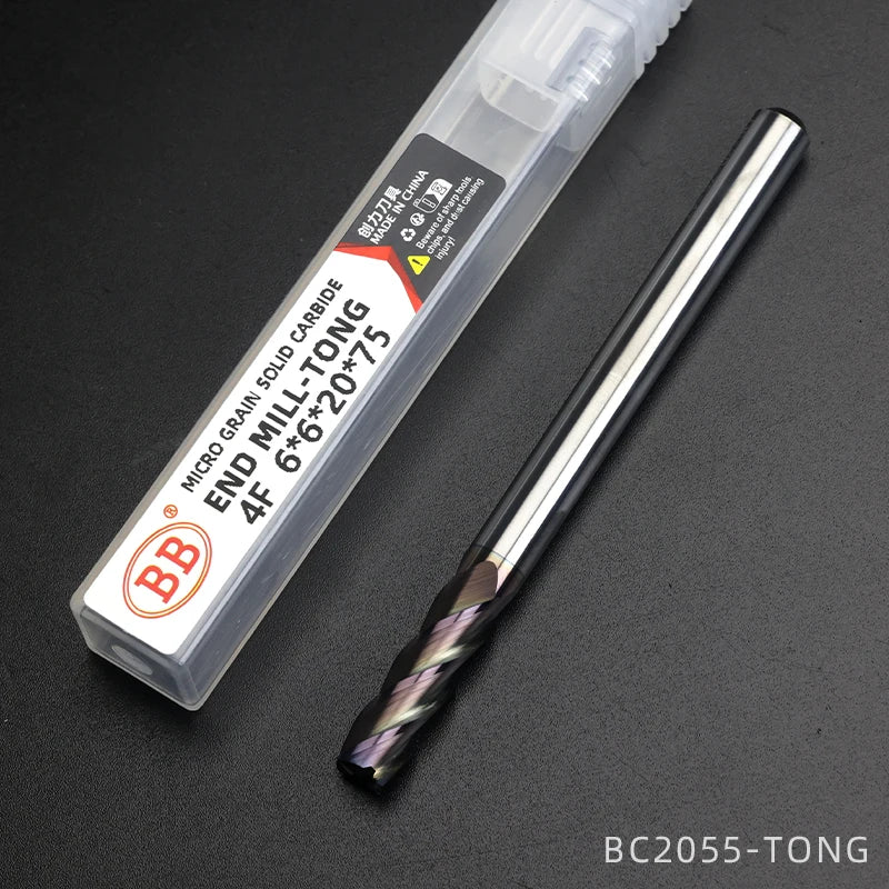 BB Flat End Mill Cutter for Copper Brass CNC Machining Tool 4F Flutes Corner Radius 1mm 4mm 6mm 8mm 10mm 12mm BC TONG Series