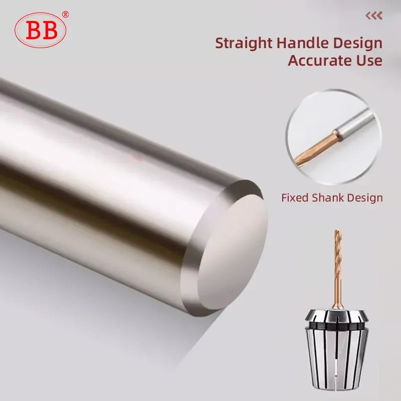 BB Carbide Drilling Tool Machine CNC Spiral Flute External Cooling Reamer PRO for Aluminum Diameter 2.23-3.95
