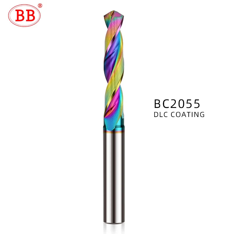 BB Carbide Drill 5xD for Aluminum Copper DLC Coating CNC High Performance Hole Making Tool