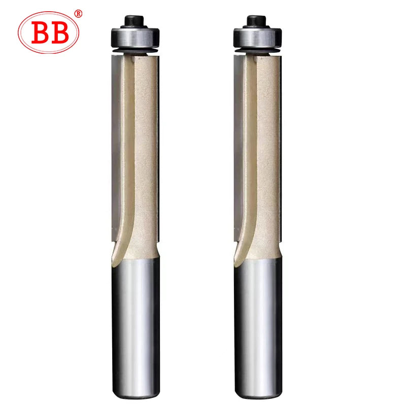 BB Router Bit Bearing Straight Flush Trimming Tool Woodworking 1/2 1/4