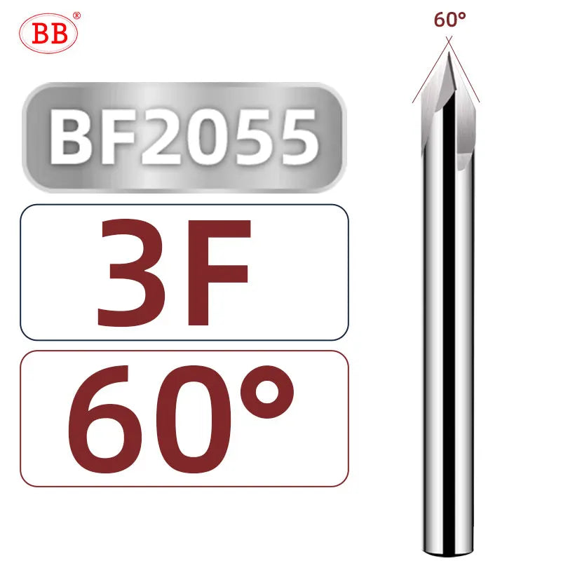 BB Chamfer Cutter Long Length 100mm 150mm Carbide Extended 3F V Milling Countersink CNC 60 90 120 Degree Deburring Edges