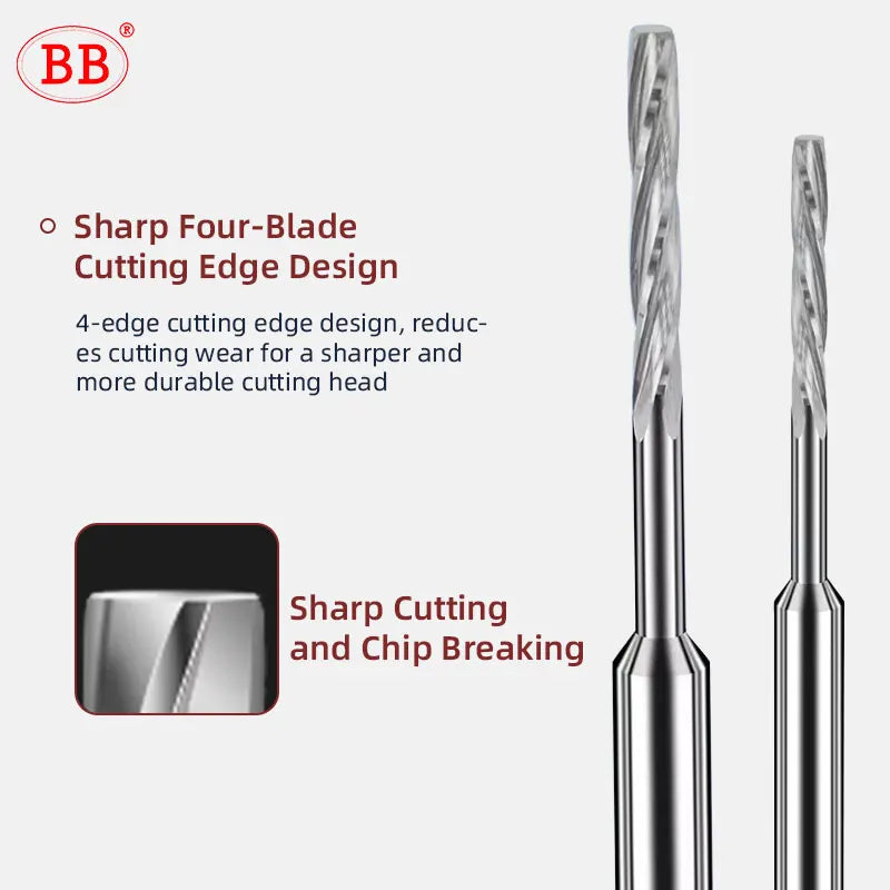 BB Carbide Drilling Tool Machine CNC Spiral Flute External Cooling Reamer PRO for Aluminum Diameter 2.23-3.95