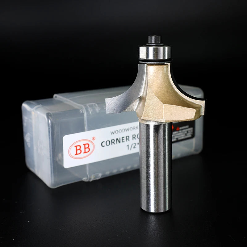 BB Corner Rounding Router Bit Concave Milling Cutter Bullnose Woodworking Tool Round Edge Trimmer 1/2 1/4