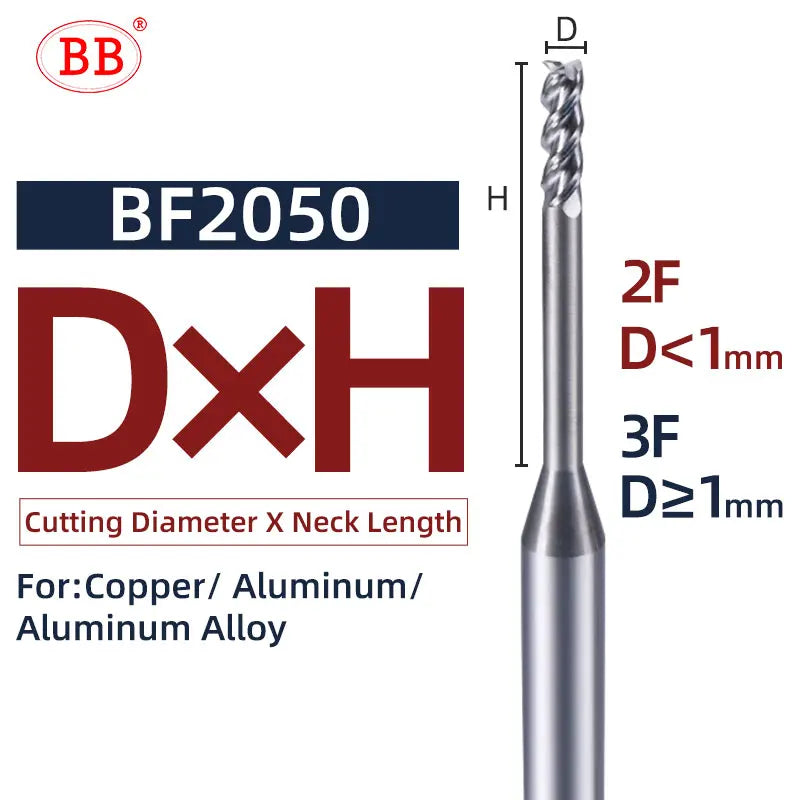 BB Micro & Long Neck End Mill -BF2050
