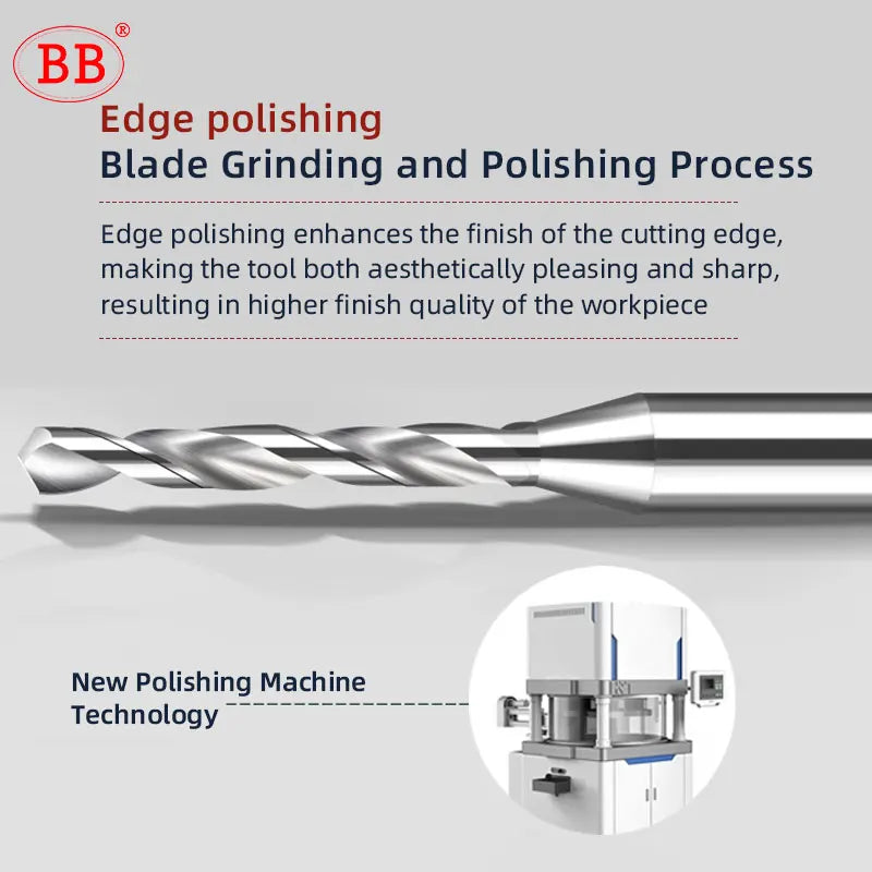 BB Micro Drill Solid Carbide Bit Mini CNC Aluminum Hole Making External Cooling 3xD Shank Diameter 4mm D4 BF2055 0.3~3.99mm