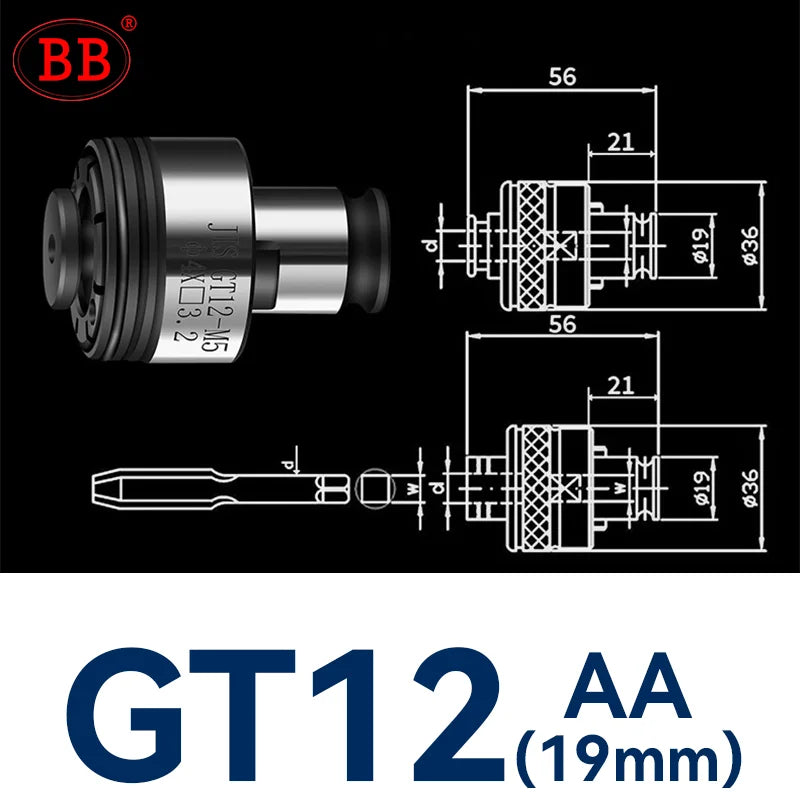 Цанговый патрон для метчика BB GT12