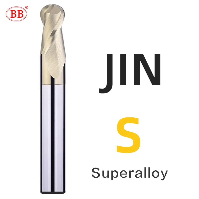 BB Ball Nose End Mill – DLC Coated Solid Carbide | R0.5–R6 | Aluminum Copper Stainless Steel | CNC Machining