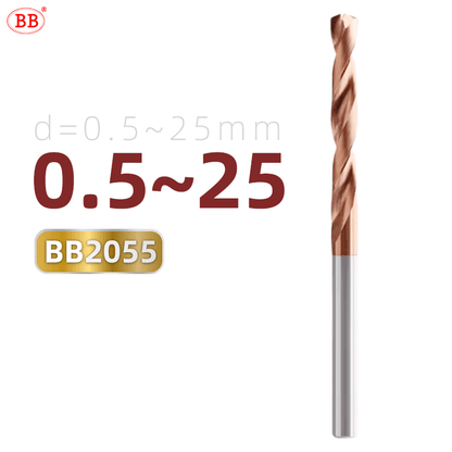 BB Coated Carbide Drill Machine Metal Hole Making Tool for Steel Stainless Steel(0.5~25.0mm)