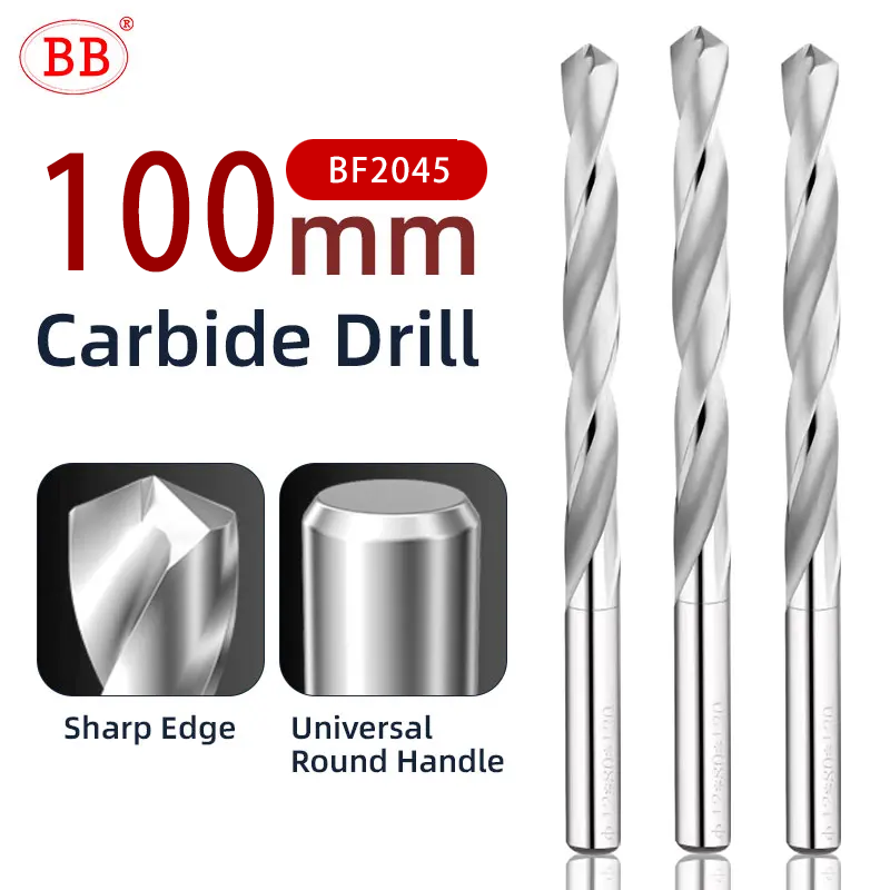 BB 100mm Length Carbide Drill Machine Drilling Hole Making for Aluminum Wood Plastic(11.55~17.0mm)