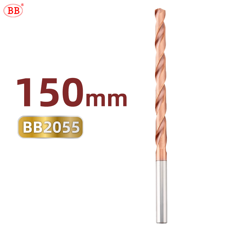 BB 150mm Length Coated Carbide Drill Machine Metal Hole Making Tool for Steel Stainless Steel(1.5~6.45mm)