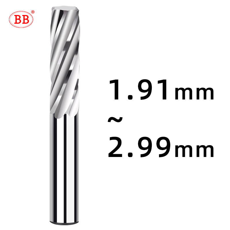 BB Carbide Reamer (1.91 ~2.99mm) Spiral Flute-BF2045