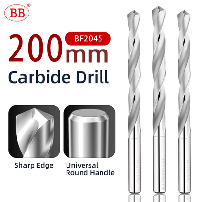 BB 200mm Length Carbide Drill Machine Drilling Hole Making for Aluminum Wood Plastic(13.6~20.0mm)