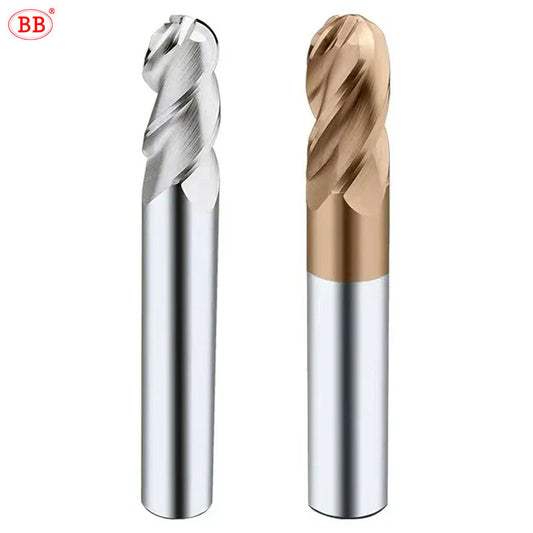 BB Ball Nose End Mill – 3 & 4 Flute Solid Carbide | R0.5–R10 | Finishing | BF2055 & BB2055