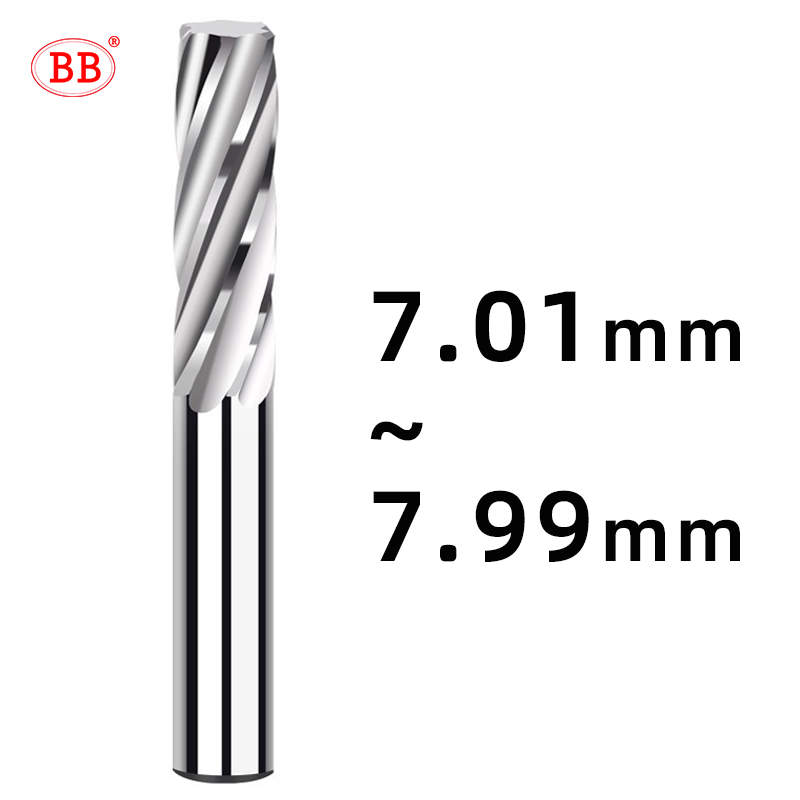 BB Carbide Reamer (7.01~7.99mm) Spiral Flute-BF2045