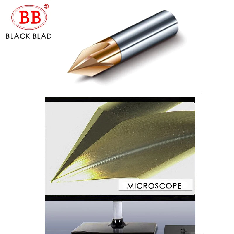 BB Chamfer Milling Cutter Carbide Corner Countersink Chamfering Mill Deburring Edges V Groove Router 60 90 120 Degree 2 3 Flutes