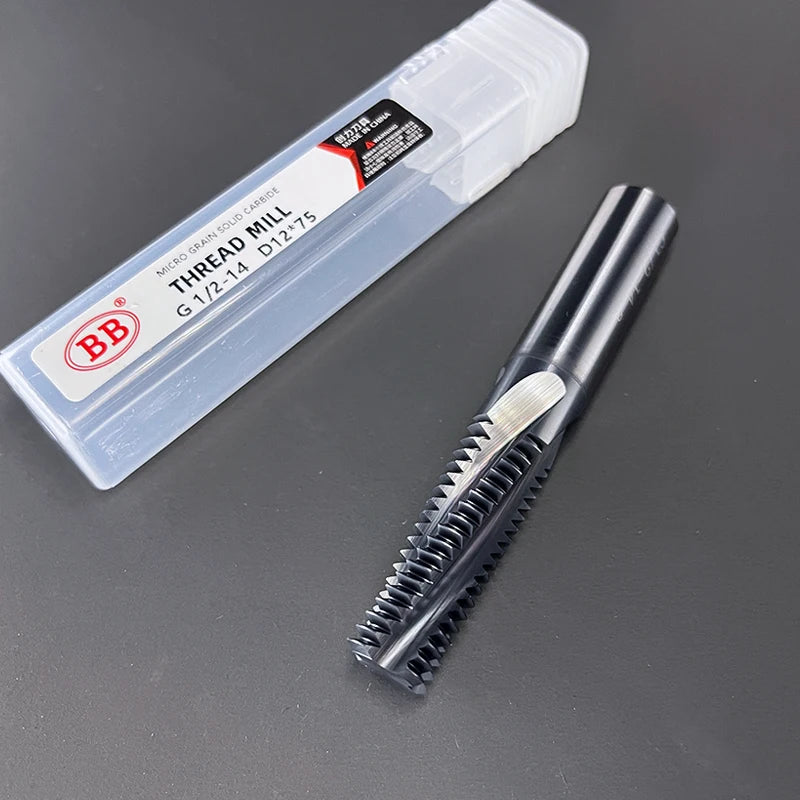 BB Thread Mill Solid Carbide CNC Milling Cutting Tool Full Tooth ISO Inch Pitch Nano Coated M3 M4 M5 M6 M8 Tap Aluminum