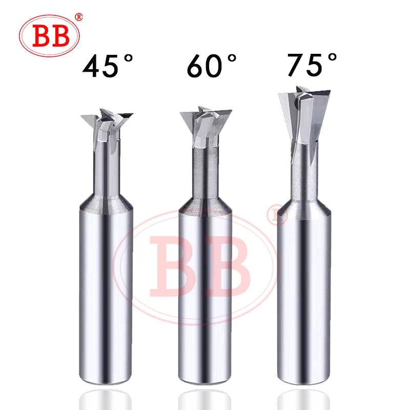 BB Carbide Dovetail Milling Cutter 2050-E Series CNC Tool 30 45 60 75 90 120 Degree Machining Tool for Metal End Mill 1mm-20mm