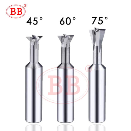 BB Carbide Dovetail Milling Cutter 2050-E Series CNC Tool 30 45 60 75 90 120 Degree Machining Tool for Metal End Mill 1mm-20mm