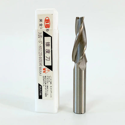 BB Tapered End Mill HSS Angle Cone V Cutter Obliquity 0.5-5 Degrees 2-12mm Diameter Taper