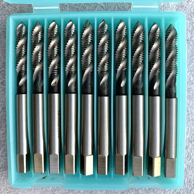 Thread Tap Machine Hand HSS Straight Spiral Flute Taper Plug Taps Manual M3 M4 M5 M6 M8 M20 Screw 10PCS