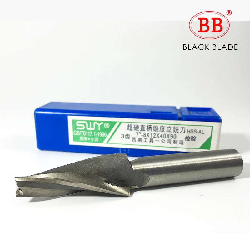 BB Tapered End Mill HSS Angle Cone V Cutter Obliquity 0.5-5 Degrees 2-12mm Diameter Taper