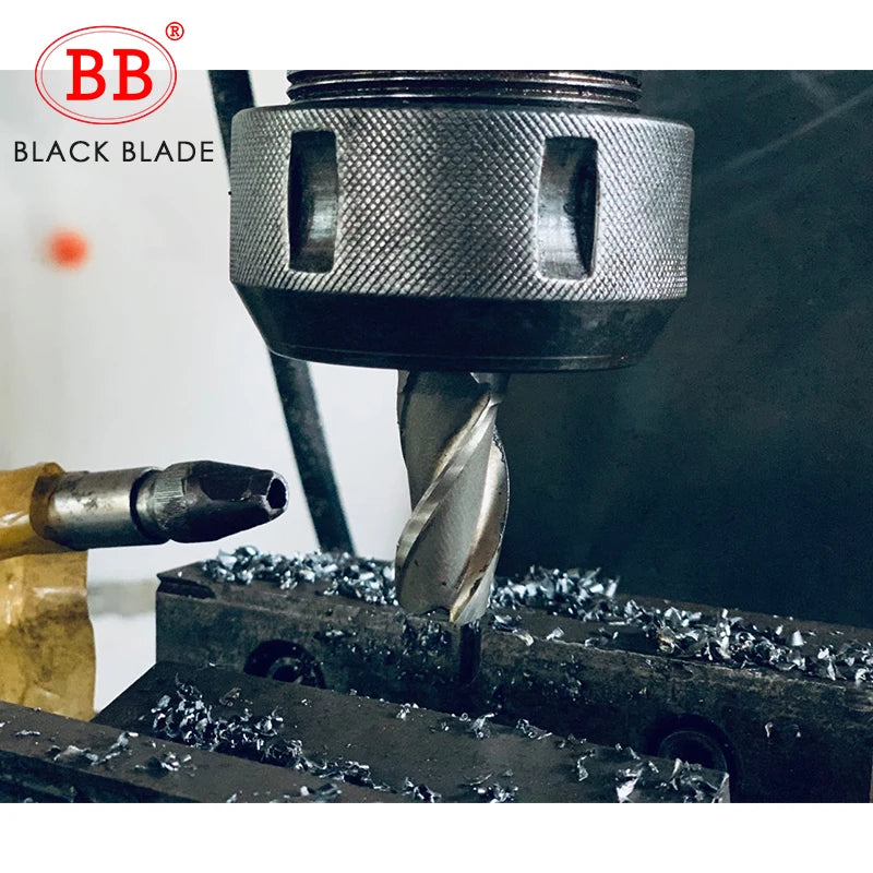 BB End Mill HSS 2 3 4 Flute CNC Teeth Cutter ISO Imperial Low Speed Machining Tool Metal Steel Plastic Diameter 1-15mm