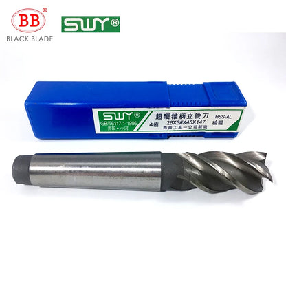 BB HSS Morse Taper Shank End Mill 12mm~40mm Milling Cutter 2# 3# 4# MT3 CNC Tool