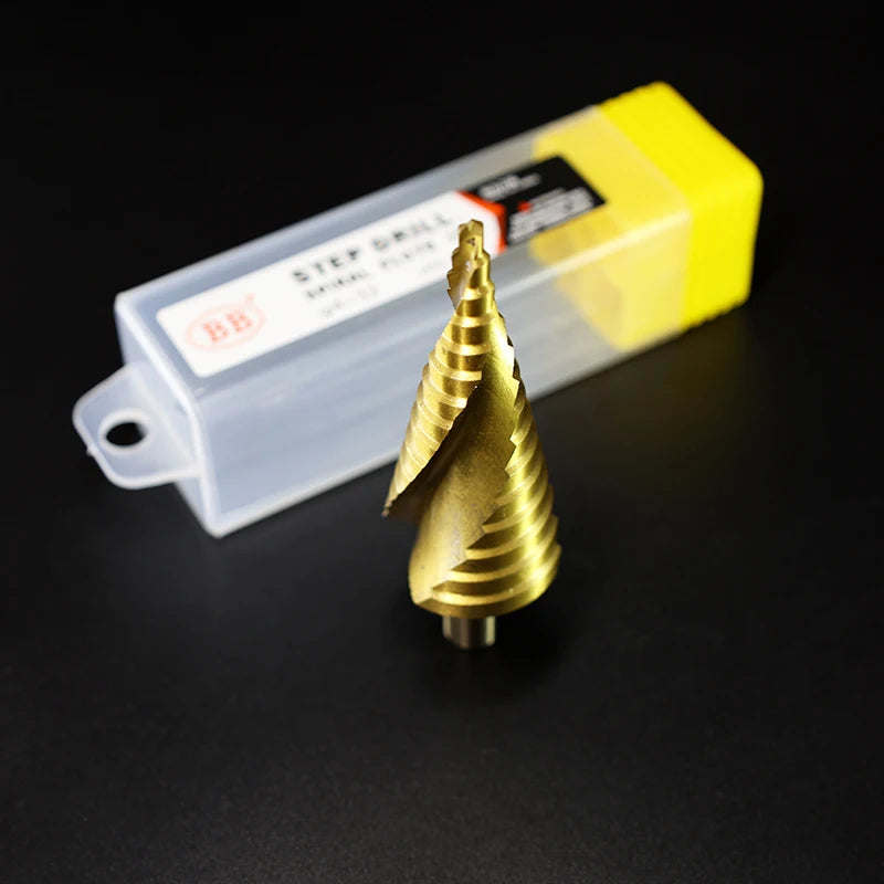 BB Step Drill Bit HSS 4-12 4-20 4-32 Titanium Coated Cobalt Cone Spiral Straight Flute Steel Wood Metal Hole