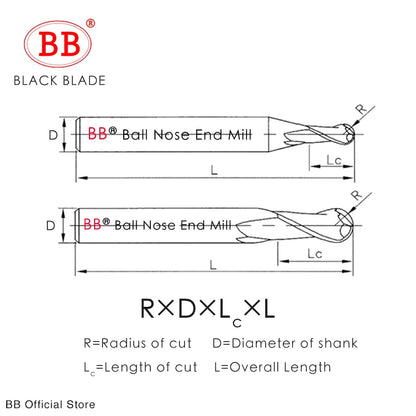 BB Ball Nose End Mill BK2045