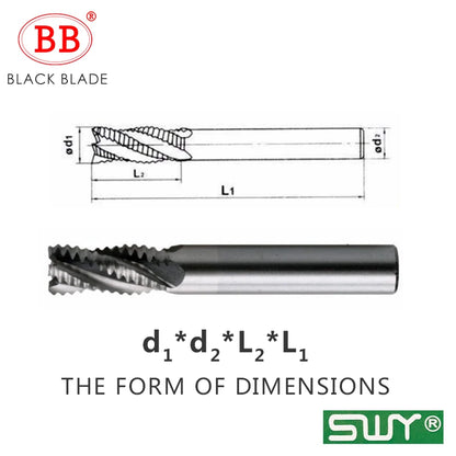 BB Roughing End Mill HSS Cutters 4 Flute 5mm to 45mm Saw Blade Metal Machining Inch & Iso 6mm 8mm 10mm 12mm 16mm