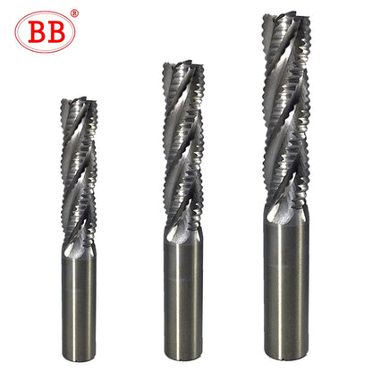 BB Roughing End Mill HSS Cutters 4 Flute 5mm to 45mm Saw Blade Metal Machining Inch & Iso 6mm 8mm 10mm 12mm 16mm