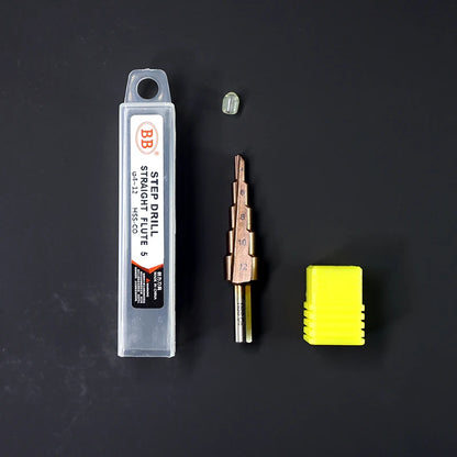 BB Step Drill Bit HSS 4-12 4-20 4-32 Titanium Coated Cobalt Cone Spiral Straight Flute Steel Wood Metal Hole
