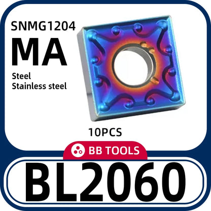 BB SNMG Turning Insert SNMG1204 CNC Carbide Lathe Tool Negative Cutting TM MA 04 08