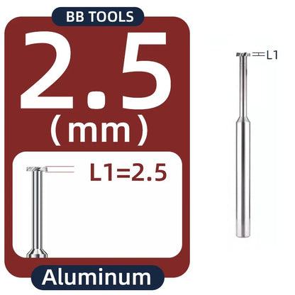 BB Extend Carbide T Slot Milling Cutter Long Neck End Mill CNC Groove Machining Tool for Metal Aluminum Steel 3mm-20mm