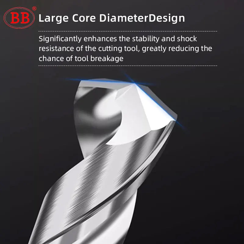 BB Micro Drill Solid Carbide Bit Mini CNC Aluminum Hole Making External Cooling 3xD Shank Diameter 4mm D4 BF2055 0.3~2.02mm