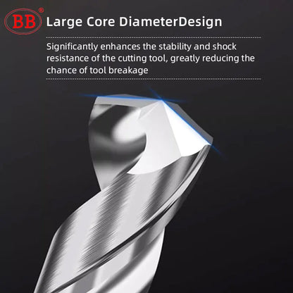 BB Micro Drill Solid Carbide Bit Mini CNC Aluminum Hole Making External Cooling 3xD Shank Diameter 4mm D4 BF2055 0.3~2.02mm