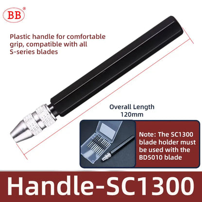 BB Deburr Tool Handle Manual HSS Deburring Metal Wood Plastic Aluminum Copper Steel Trimming Chamfer Blade BS1010