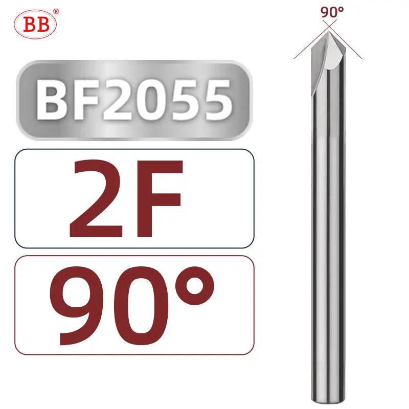 BB Chamfer Cutter Long Length 100mm 150mm Carbide Extended 3F V Milling Countersink CNC 60 90 120 Degree Deburring Edges
