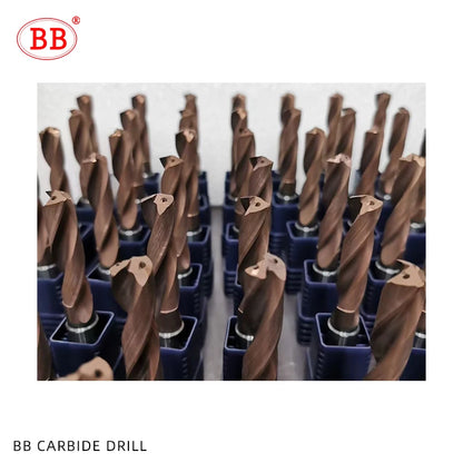 BB Carbide Drill 5xD with External Internal Cooling Inner Through Coolant Hole Parallel Shank 3.1mm 16mm Coated CNC Machine Tool