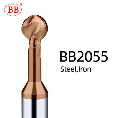 BB Ball T Shape Cutter Solid Carbide 3D End Mill R2 R3 R4 R5 R6 Metal Steel Aluminum Copper Iron