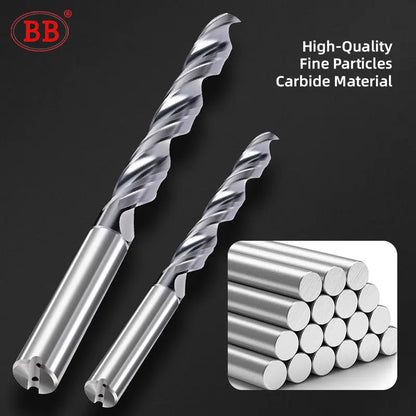 BB Carbide Drill 8xD CNC Long Deep Hole Machining Coated Flute Internal Coolant for Steel Metal Tool Diameter 3-16mm