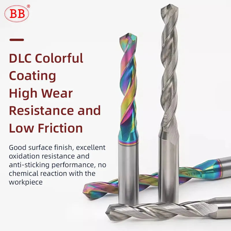 BB Carbide Drill 5xD for Aluminum Copper DLC Coating CNC High Performance Hole Making Tool