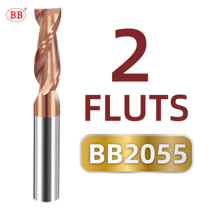 BB 2F 4F Carbide End Mill 1.1mm -25mm CNC Cutter Mini Tool 4 Flute Metal Steel Wood Cutter ISO