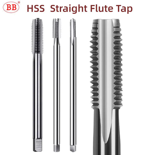 BB Machine Tap Long Length Extend HSS Straight Flute Right/Left Hand Thread M2-M16 100mm