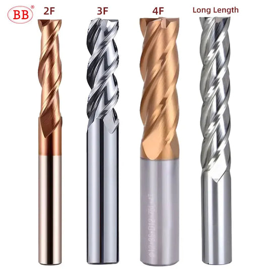 BB Long Length 75mm 100mm 120mm 150mm 200mm 250mm D6 Shank 6mm 4mm Diameter 6mm 8mm 10mm 12mm End Mill
