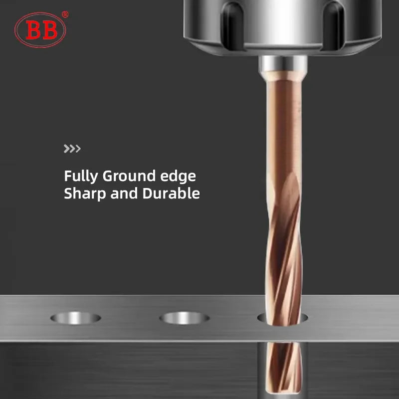 BB Reamer H7 1-12mm Carbide Spiral Flute Pro External Cooling Coated Machine for Metal Steel BB2055